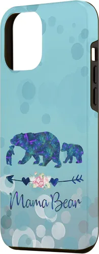 Vista 2 de iPhone 12 Pro Max - Carcasa para iPhone 12, diseño floral, color azul claro