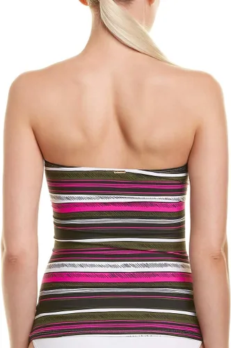 Vista 2 de Anne Cole Sketchbook Bandeau Tankini Top
