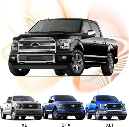Vista 4 de Emblema para portón trasero para Ford F150 F250 F350 Bandera Americana Negra de 9 Pulgadas Emblema para parrilla delantera para emblemas de Ford