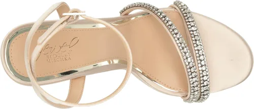 Vista 5 de Jewel Badgley Mischka Rochel - Tacón de bloque de plataforma con correas adornadas con piedras preciosas