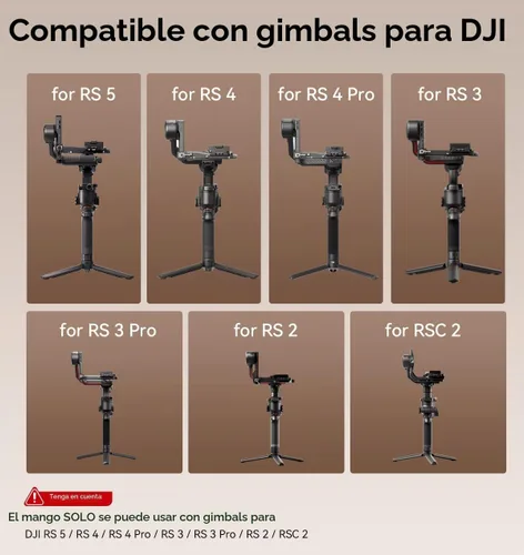 Vista 2 de SMALLRIG Mango Doble Empuñadura para Cardán DJI RS 4 /RS 4 Pro/RS 3 / RS 3 Pro/RS 2 / RSC 2, Empuñadura de Mango de Cardán con Rieles NATO, Zapata