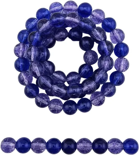 Vista 20 de DandS ltd Cuentas de cristal agrietadas para la fabricación de joyas, champán, pulseras vibrantes de bricolaje, collares, aretes, suministros