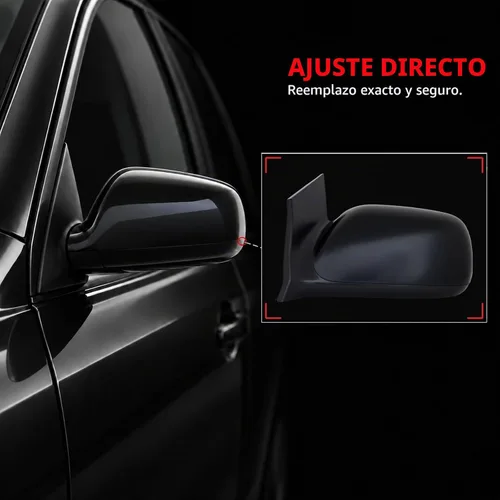 Vista 2 de Para Honda Civic Coupe 2006 2007 2008 2009 2010 2011 Espejo Retrovisor Lateral Izquierdo Manual Texturizado Negro para Conductor
