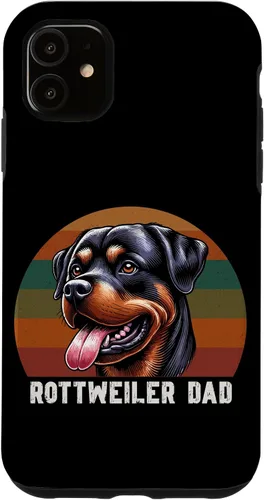 Vista 8 de Rottweiler Dad Rottie Father Dog Parent Father's Day Retro Case for iPhone 16