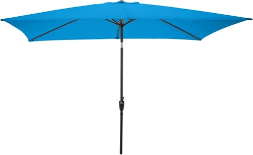 Vista 12 de Rectangular Patio Umbrella - 10ft Easy Crank Sun Shade with Push Button Tilt for Outdoor Furniture, Deck, Yard, or Pool by Pure Garden