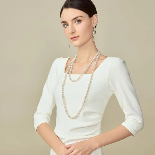 Vista 6 de BABEYOND - Collar de perlas sintéticas estilo art deco de la década de 1920, collar de perlas largas para fiesta de disfraces de estilo Gatsby