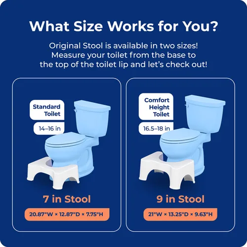 Vista 8 de Squatty Potty The Original - Taburete de inodoro para baño, color gris, 9 pulgadas