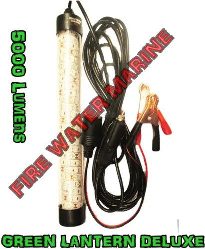 Vista 6 de Super Delux - Luz de pesca subacuática/sumergible de 13 pulgadas, 12 V, 150 LED, 5000 lúmenes, color verde