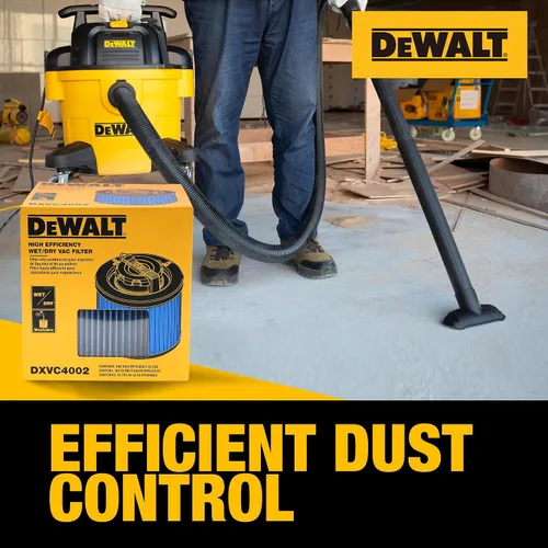 Vista 7 de DEWALT Filtro de vacío de repuesto DXVC4002, apto para la mayoría de aspiradoras húmedas y secas de 4 a 5 galones, filtro de cartucho de alta