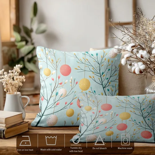 Vista 231 de Batmerry Autumn Pumpkin Templeton Throw Pillow Covers, Green Leaves Paths Forests Decorative Pillow Covers Digital Printing Blended for Couch Sofa