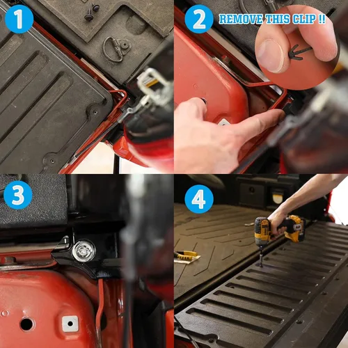 Vista 4 de Cerradura antirrobo para portón trasero compatible con Toyota Tacoma 2016-2023 Cerradura de puerta trasera con llaves hechas de aleación de zinc