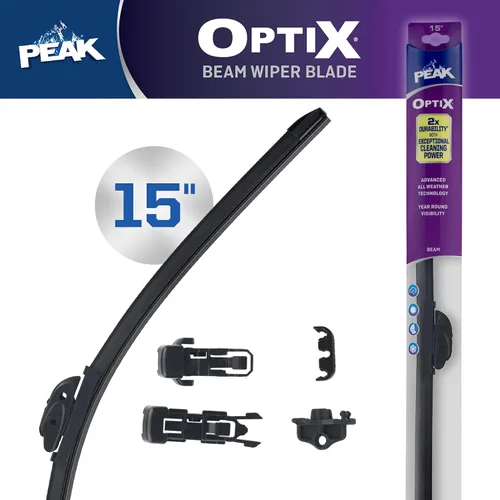 Vista 2 de PEAK Optix Beam - Limpiaparabrisas para todo tipo de clima, pieza de repuesto de automóvil, 15 pulgadas, paquete de 1