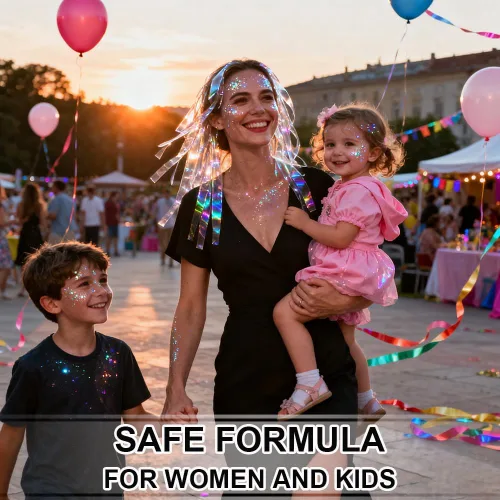 Vista 5 de Gel con purpurina para el cabello de cara y cuerpo azul para mujeres y niños, lentejuelas holográficas monocromáticas de sirena, maquillaje