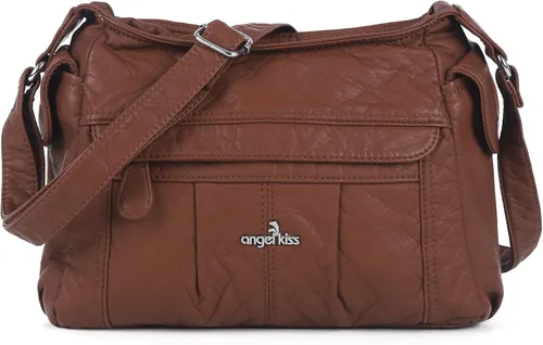 Vista 26 de Angel Kiss Bolsos cruzados para mujer, bolsos de hombro y monederos medianos de piel sintética Ladies, Medium, Faux Leather