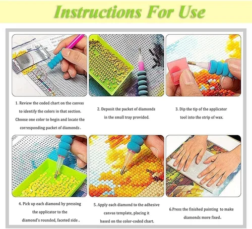 Vista 8 de VIGEGU Kits de pintura de diamantes de hongos, kits de pintura de diamantes 5D para adultos y niños, kits de arte de diamantes de bricolaje, pintura