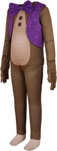 Vista 2 de aijina Disfraz de Freddy de Five Nights, disfraz de personaje de Fnaf para adultos y niños, disfraz de cosplay para Halloween