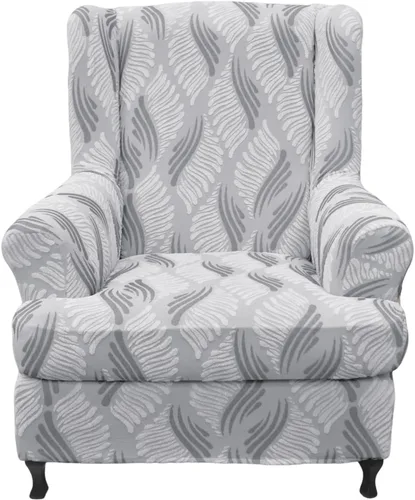 Vista 22 de Eco-Ancheng Fundas para silla con respaldo de ala, 2 piezas, fundas elásticas para silla con respaldo de ala, fundas para sillón con respaldo