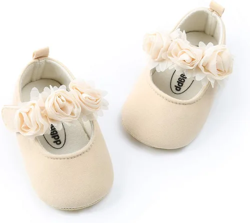 Vista 7 de myppgg Zapatos planos Mary Jane para bebé niña, con lazo brillante, vestido de princesa, zapatos de cuna antideslizantes para niños pequeños que