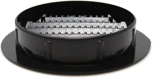 Vista 8 de Cubierta de rejilla de ventilación de aire de 3" redonda de plástico con persiana para reptiles, Soffit (16, Negro)