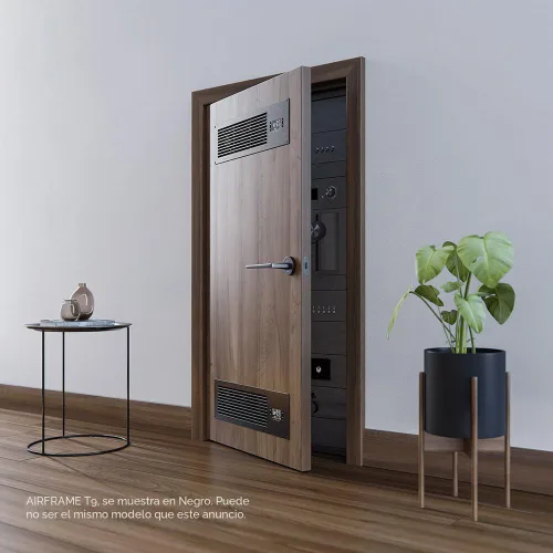 Vista 7 de AC Infinity AIRFRAME T7-N Negro, Sistema de ventilación de alto flujo de aire de 17 pulgadas, flujo de aire de entrada, para salas de equipos AV