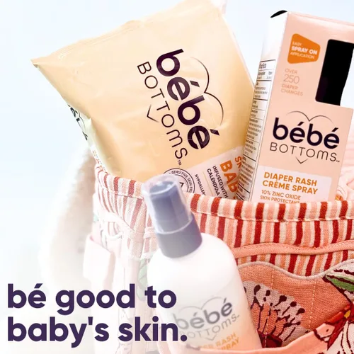 Vista 5 de Bébé Bottoms - Paño facial hipoalergénico y toallitas para bebé, sin fragancia ni parabenos, agradable para la piel sensible, esenciales de viaje