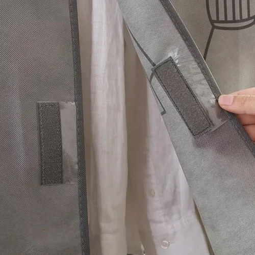 Vista 6 de Bolsas de ropa para colgar ropa, 43. 7 bolsas transparentes para colgar ropa para armario, cubierta inferior cerrada para perchero, protector
