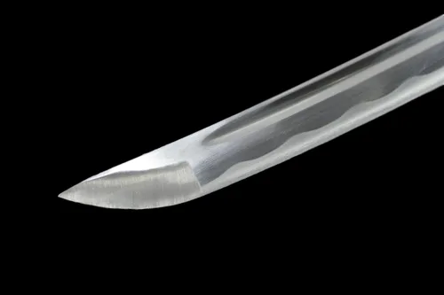 Vista 6 de Makoto Espada Katana Samurái negra forjada a mano de 41 pulgadas, pintada a mano, vaina negra de alto brillo