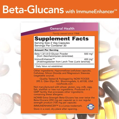 Vista 2 de Beta-Glucans con ImmunEnhancer - 60 cápsulas, 2