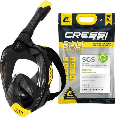 Vista 8 de Cressi - Máscara de esnórquel para adultos de cara completa - Vista amplia y clara, sistema antivaho - Fácil respiración: la seguridad es lo primero