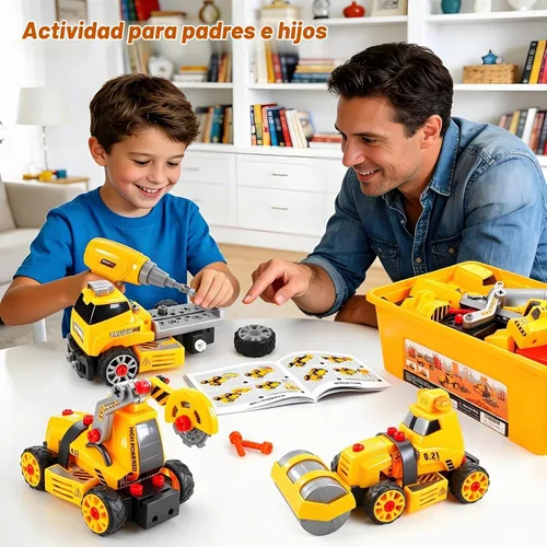 Vista 6 de 9 en 3 desmontar juguete construcción camión taladro eléctrico STEM