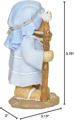 Vista 6 de Roman Cherished Teddies Joseph Bear Figurine 3.7 Pulgadas Multicolor