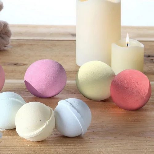 Vista 4 de Warmbuy 12 Piezas Moldes de Metal DIY para Bombas de Baño, Juego de 6