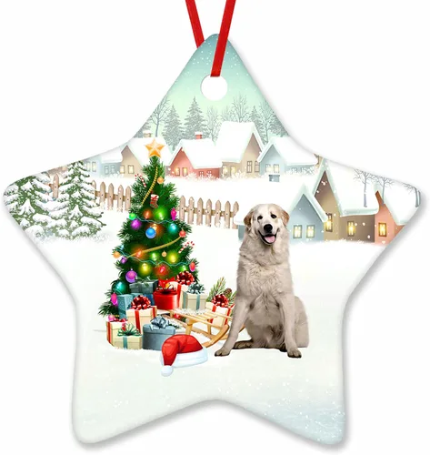 Vista 15 de Prezzy Airedale Terrier - Adorno para decoración de árbol de Navidad, regalos lindos para amantes de los perros, para familiares y amigos, nuevo