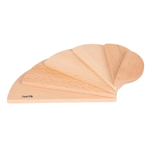 Vista 2 de TickiT Natural Architect Paneles - Arcos - Juego de 6 - Bloques apilables para mayores de 1 años - Juguetes abiertos