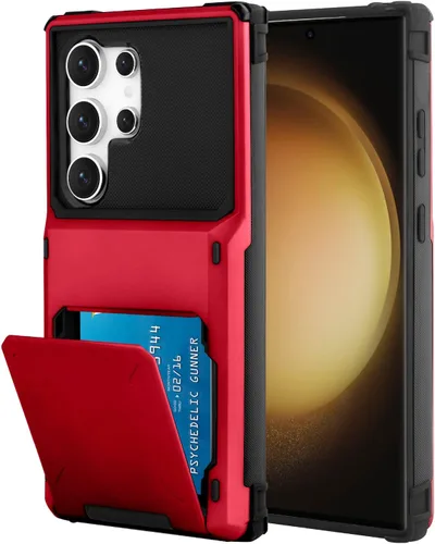 Vista 30 de Funda tipo cartera para Samsung Galaxy S22 con ranura para 2 tarjetas de crédito Funda a prueba de golpes Hybrid Heavy Duty Protection Armor Funda