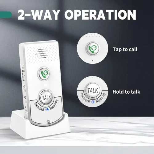 Vista 2 de Intercomunicador de voz bidireccional, sistema de comunicación inalámbrica de largo alcance para el hogar, unidad de timbre, sistema de llamada