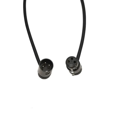 Vista 5 de Cable de micrófono XLR macho a XLR hembra de 1.3 pies, ángulo ajustable, perfil bajo, cable de micrófono blindado equilibrado de 3 pines