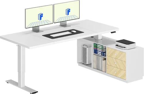 Vista 19 de FLEXISPOT Escritorio eléctrico de pie, escritorio de una pieza de 40 x 24
