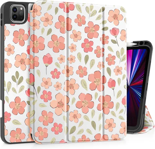 Vista 16 de May Chen Funda para iPad Pro de 11 pulgadas (4ª, 3ª, 2ª y 1ª generación) 2022 2021 2020 2018, soporte triple + soporte para lápiz + encendido