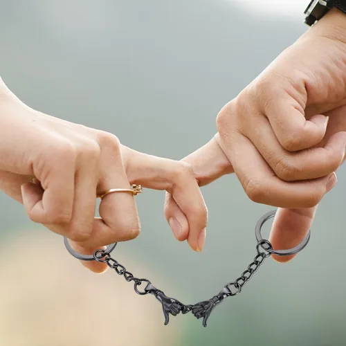Vista 6 de Pinky Promise - Regalos para parejas, regalos a juego para parejas, regalos para novio, novia, regalos de 1 año, aniversario, cumpleaños, para novio