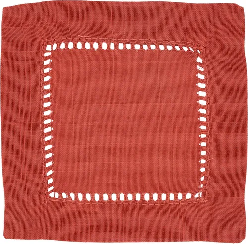 Vista 126 de SARO LIFESTYLE Servilleta de cóctel con borde cosido (juego de 12), negro, 6"x6