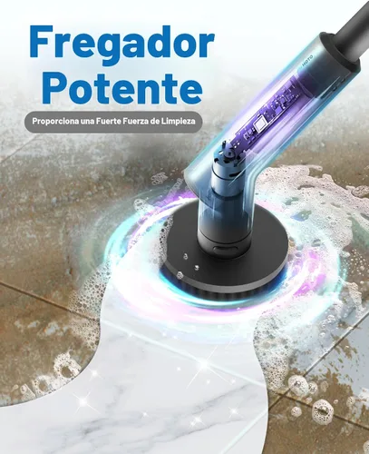 Vista 5 de HOTO Depurador eléctrico inalámbrico, 6 cabezales de cepillo, para baño