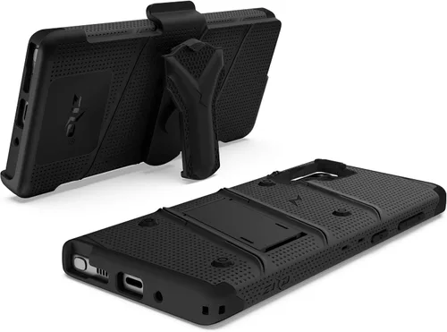 Vista 6 de Zizo Bolt Cover - Funda para Samsung Galaxy Note 10, función atril y funda (Negro)