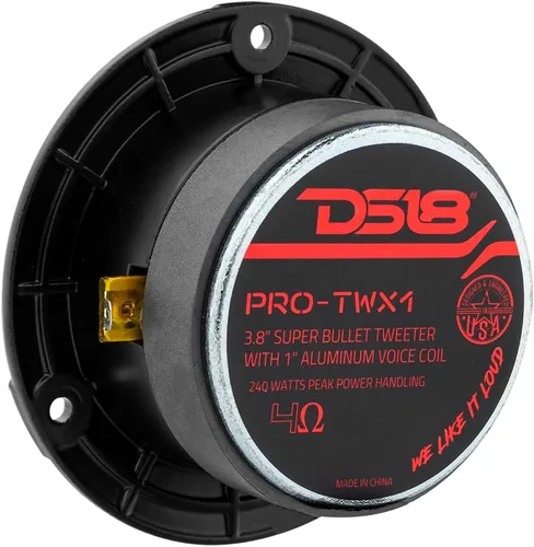 Vista 7 de DS18 PRO-TWX1 Super Tweeter de 1" con Marco y Diafragma de Aluminio, 240W Máx, 4 Ohms, Crossover Incorporado - Los Tweeters PRO son los Mejores