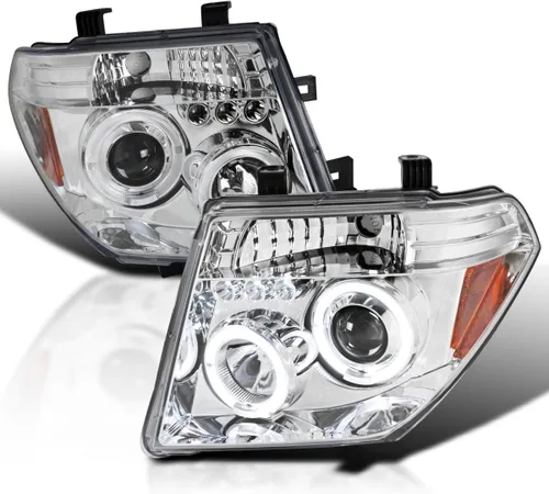 Vista 11 de SPEC-D TUNING Faros Delanteros Proyectores LED con Halo Negro Azabache Compatibles con Nissan Pathfinder 2005-2007, Nissan Frontier 2005-2008, Par