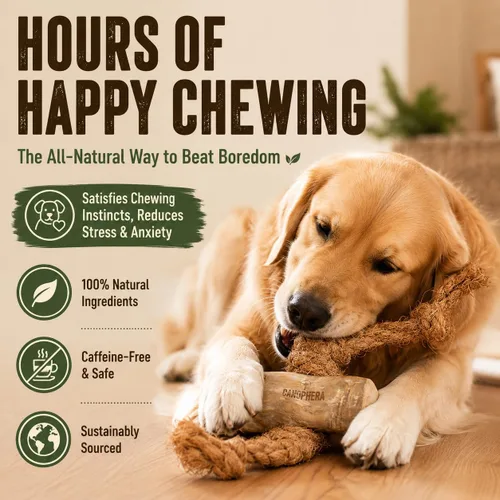 Vista 3 de Canophera Juguete masticable de madera y coco para perros para dientes y encías saludables, tamaño pequeño, todas las razas de perros