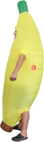 Vista 3 de Inflatable Banana Costume Adults, Funny Blow Up Suit for Halloween