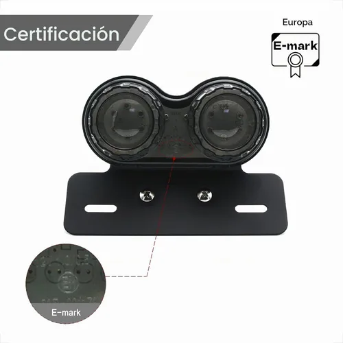 Vista 7 de Bobber Cafe Racer ATV Chopper Luz trasera LED Integrada Correr Lámpara de señal de giro Soporte de placa de matrícula Lámpara trasera