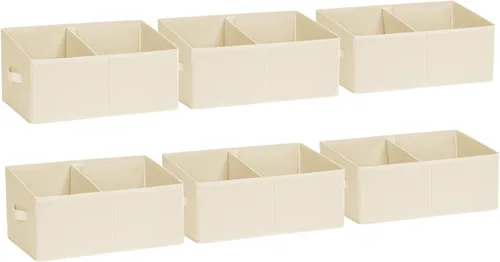 Vista 13 de DIMJ Contenedores de almacenamiento trapezoidales para ropa, 4 paquetes organizadores de armario y cestas de almacenamiento, cestas plegables
