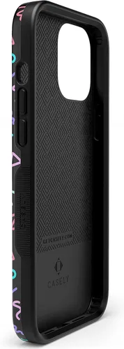 Vista 9 de Casely Funda para iPhone 12 Pro Max Always Vibing Retro Diseño protector audaz Diseño compatible con MagSafe